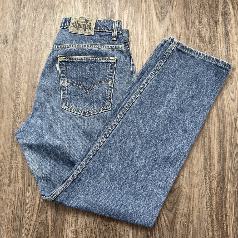 Vintage Levi's SilverTab Jeans Medium 13/14 Blue Guy's Fit Straight Denim
